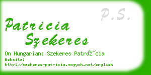 patricia szekeres business card